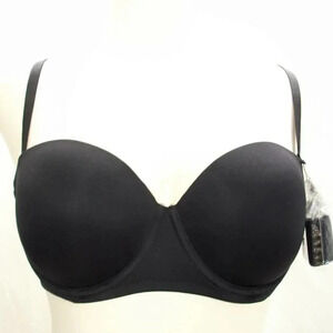 Sociology MMS15R2494 Molded Cup Underwire Strapless Bra 38C Black NWT  New with‎
